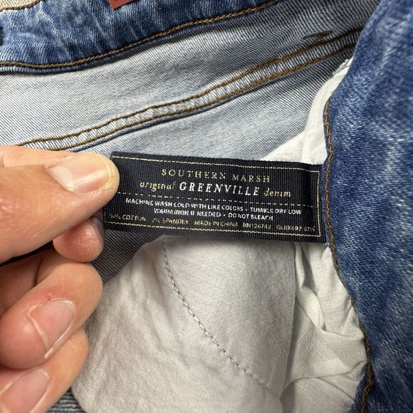 NWT Southern Marsh Greenville Stretch Denim Jeans Men 36x30 Light Blue - Picture 9 of 10